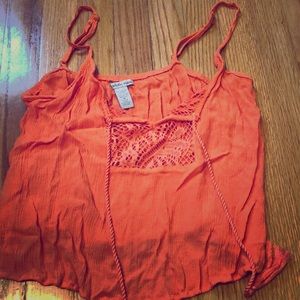 Coral Lace spaghetti strap blouse